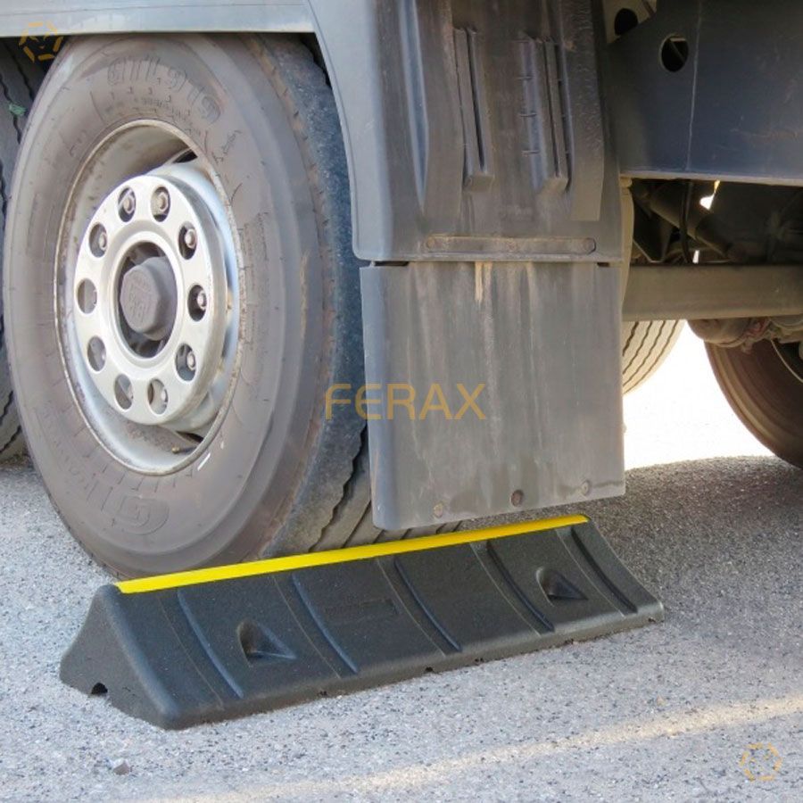 Tope de estacionamiento para vehículo de garaje, resistente, de goma  resistente con rayas reflectantes amarillas para automóvil, camionetas,  camiones
