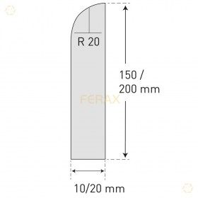 Protector de pared L=2000 mm, H=150/200 mm, E=10/20 mm