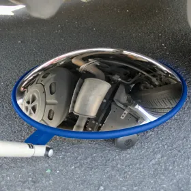 Espejo de inspección con ruedas para el control de los bajos de vehículos